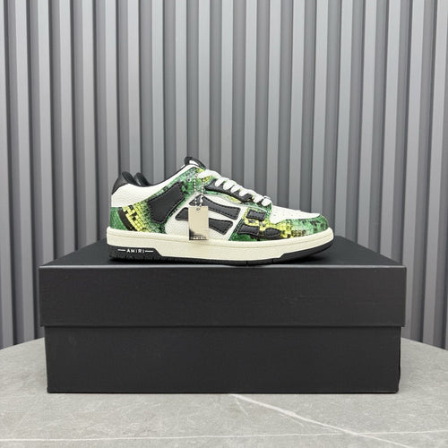 AMIRI Green Patterned Low-Top Sneakers — front