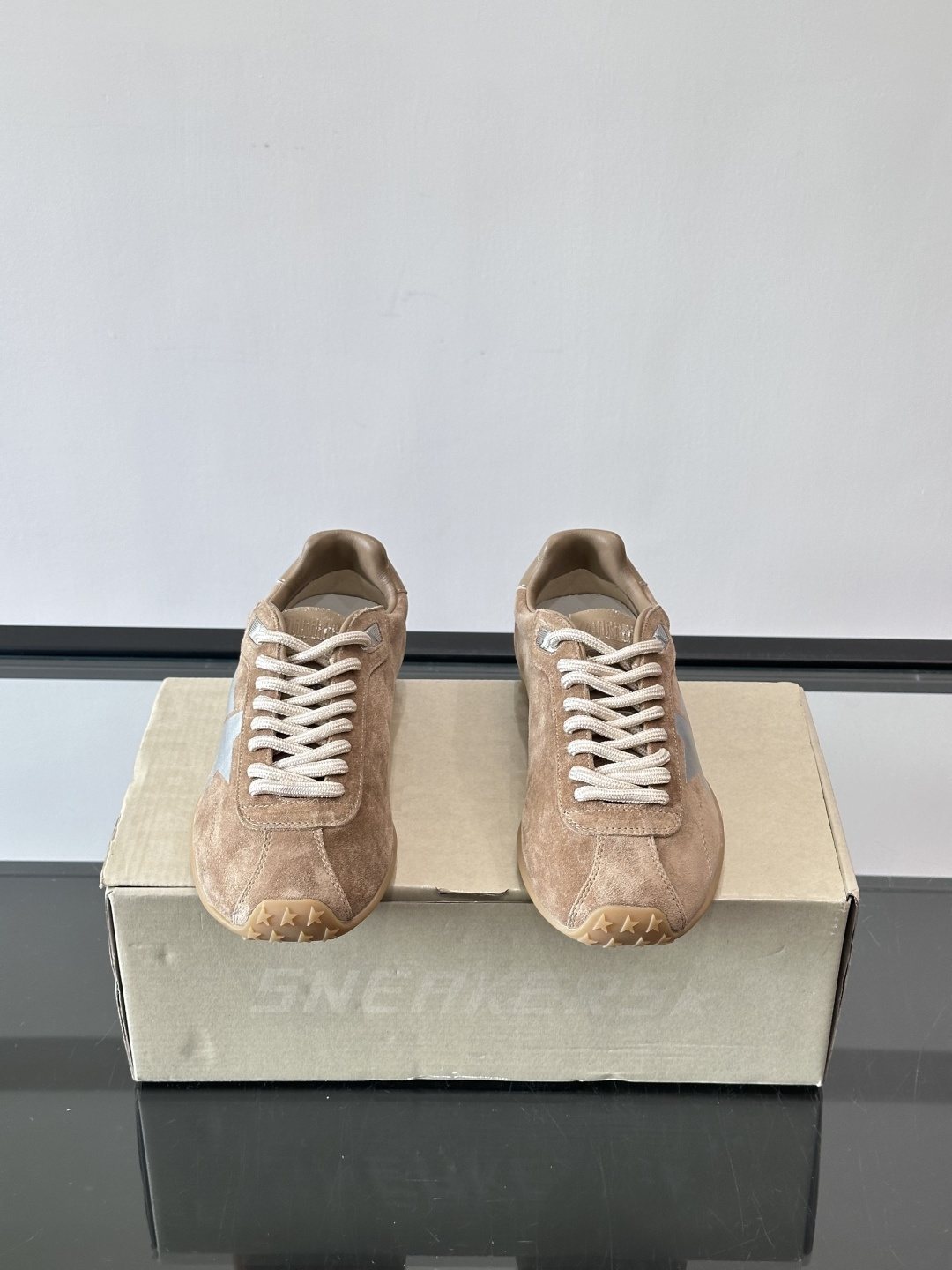 Golden Goose Brown Star Sneakers — front