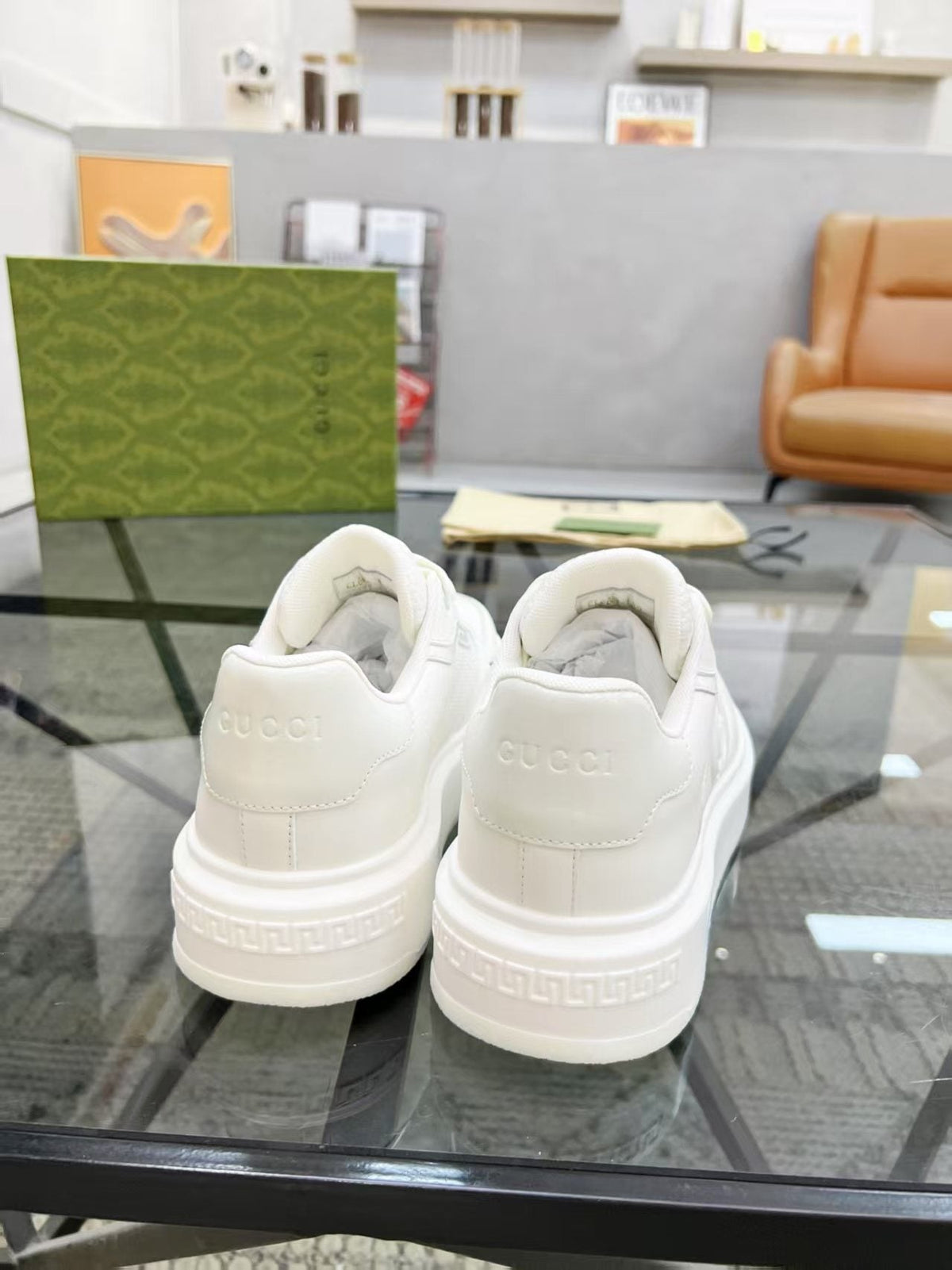 Gucci White Low-Top Sneakers — back