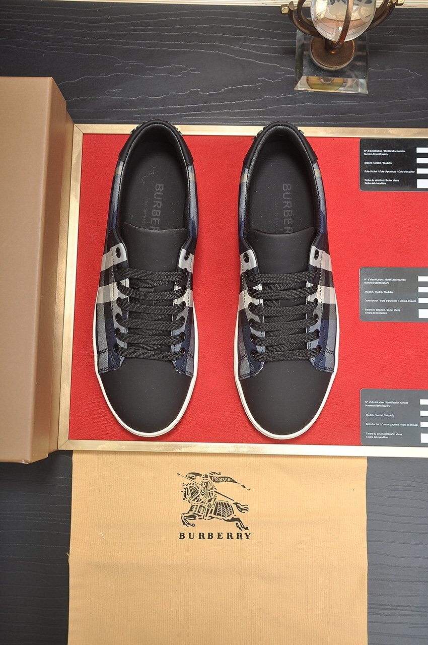 Burberry Check Panel Low-Top Sneakers — front