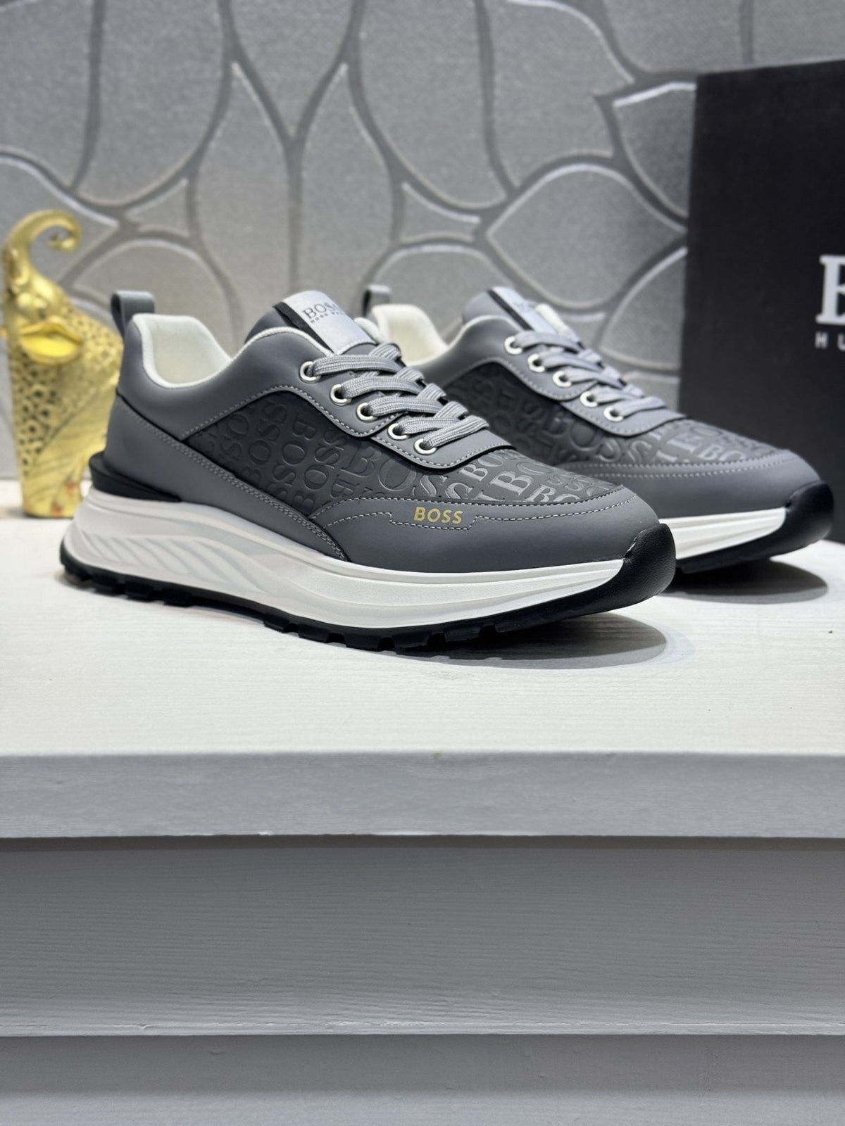 BOSS Low-Top Lace-Up Sneakers — front