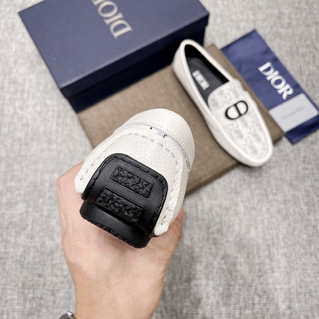 Dior Patterned Vamp Loafers — detail
