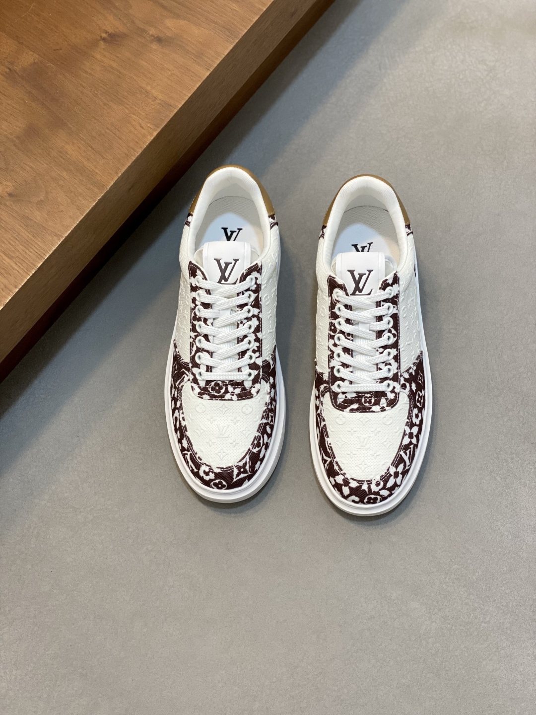 Louis Vuitton Monogram Panel Low-Top Sneakers — front