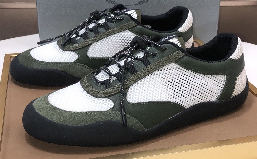 Prada Mesh Panel Low-Top Sneakers — front