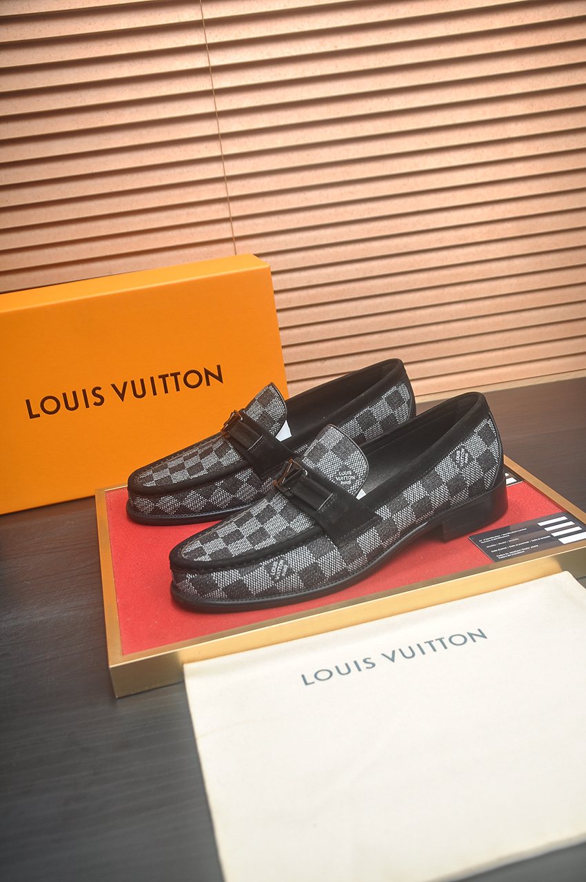 Louis Vuitton Checkerboard Buckle Loafers — front
