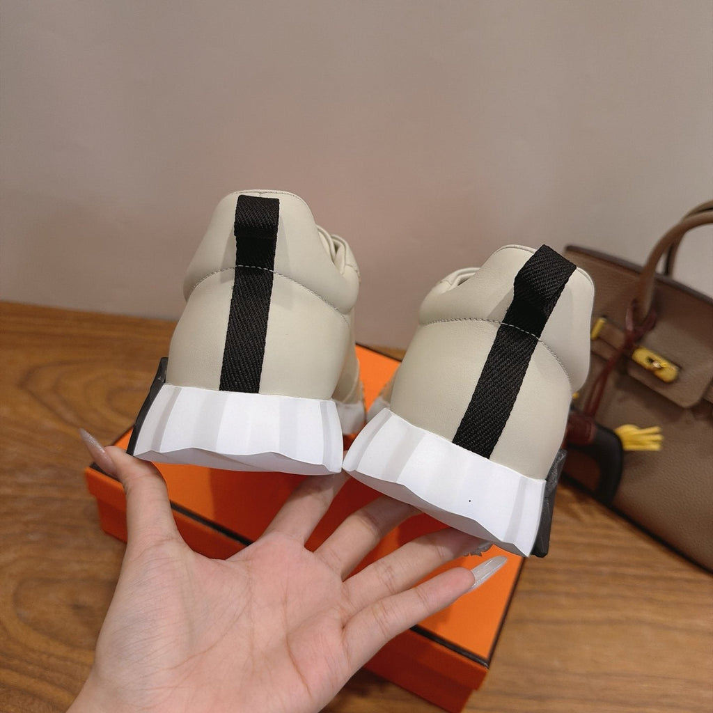 Hermès Color-Block Lace-Up Sneakers — back