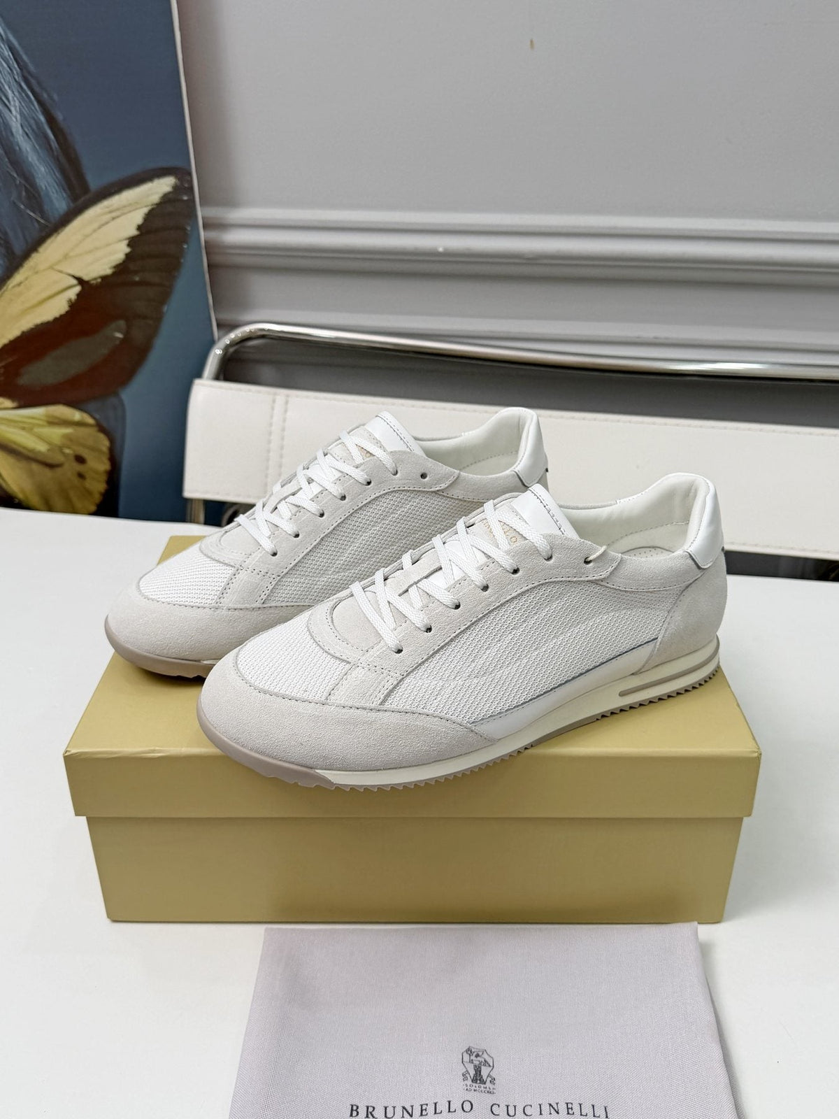 Brunello Cucinelli Low-Top Lace-Up Sneakers — front
