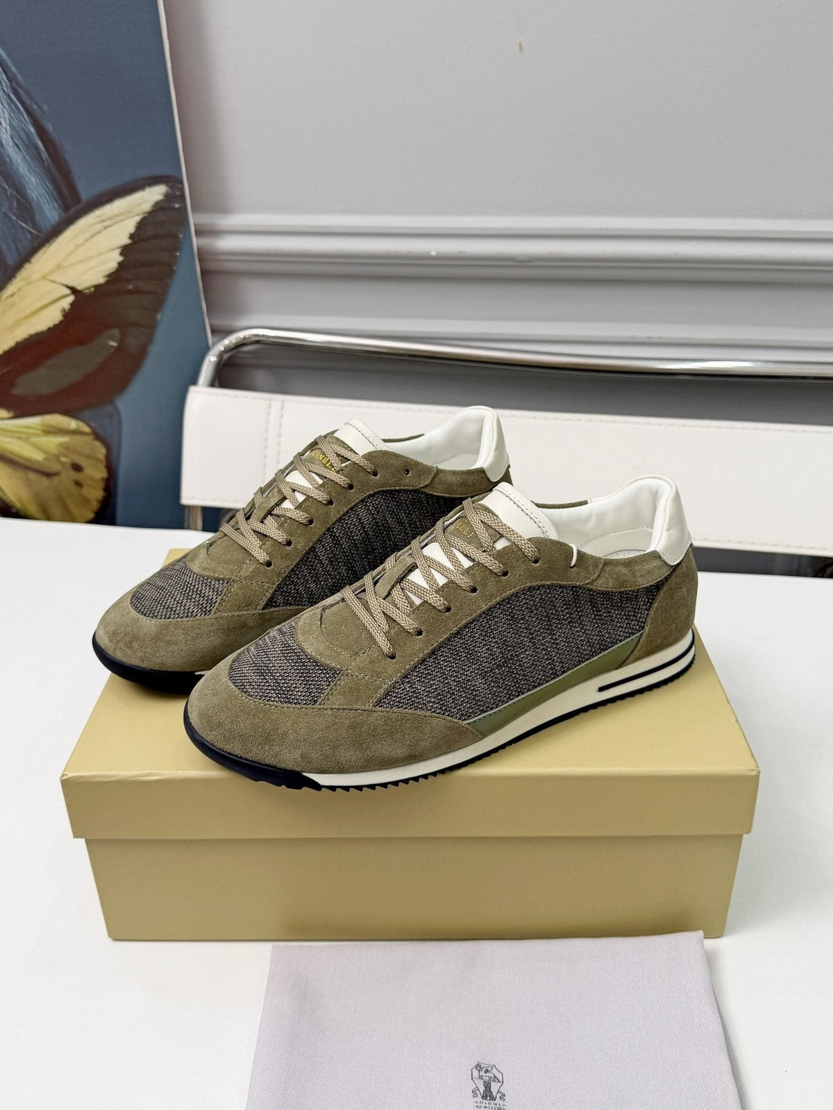 Brunello Cucinelli Low-Top Lace-Up Sneakers — front