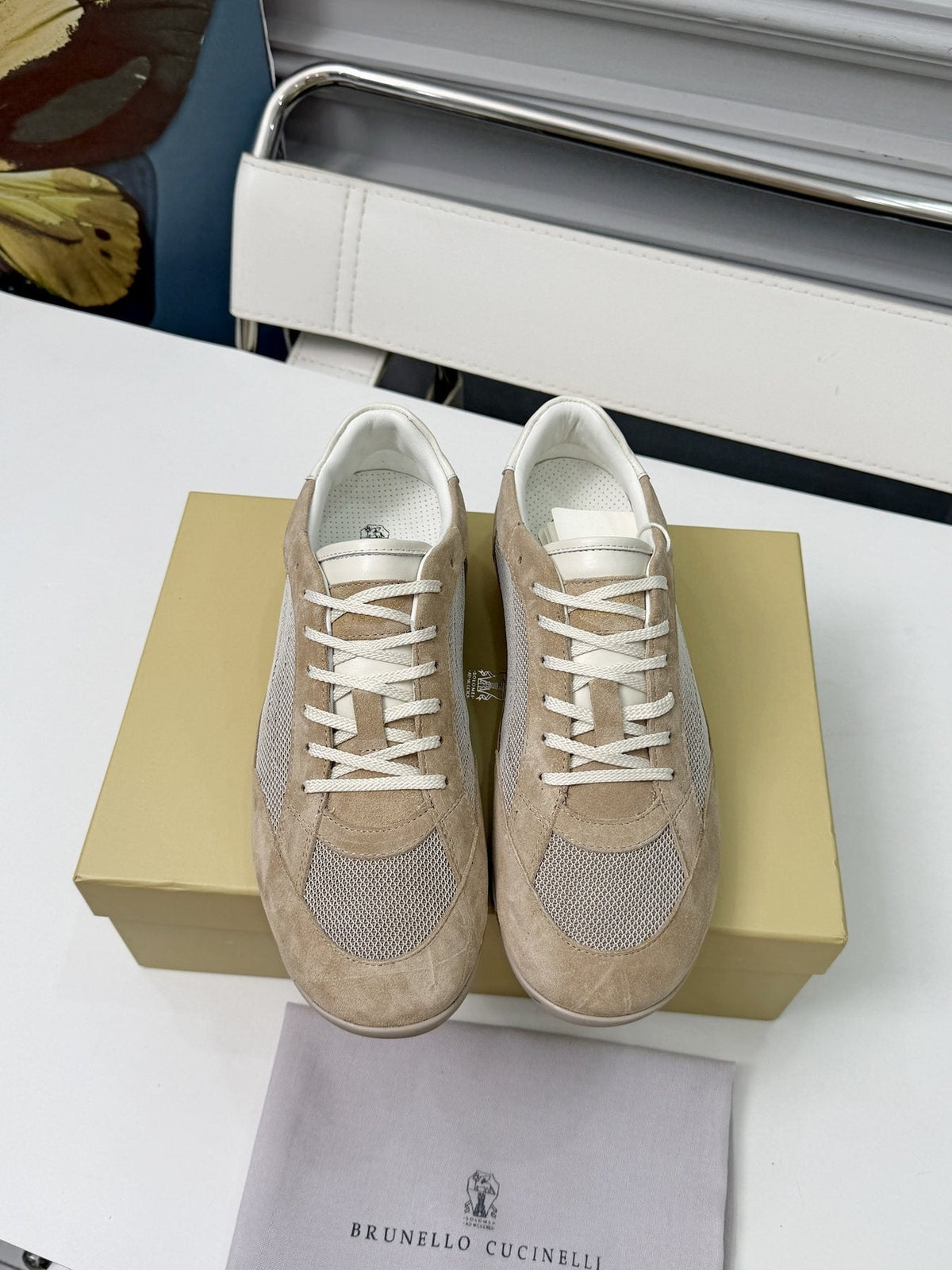 Brunello Cucinelli Low-Top Lace-Up Sneakers — front
