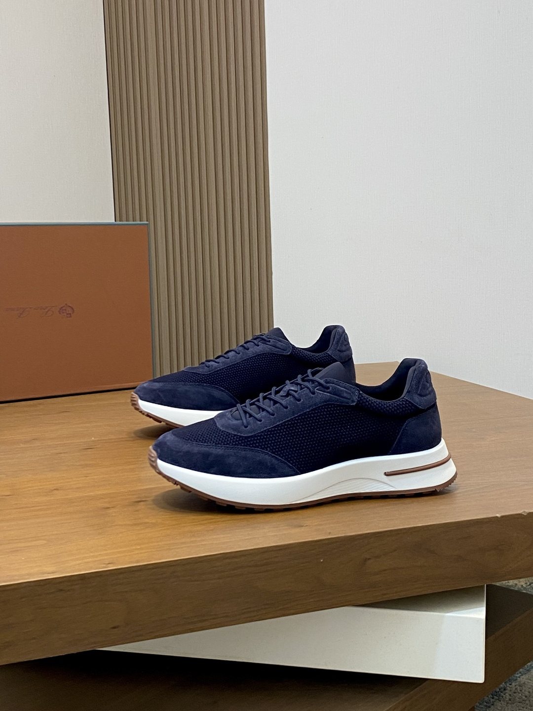 Loro Piana Men's Lace-Up Sneakers — front