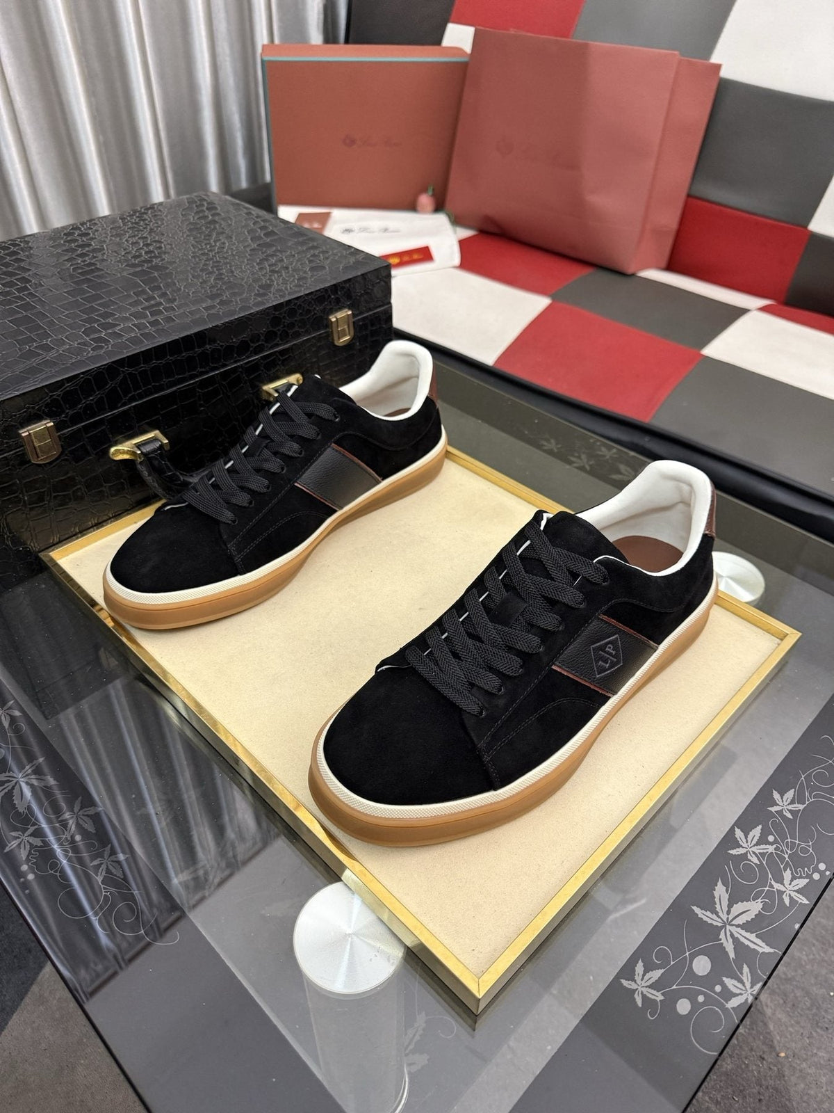 Low-Top Lace-Up Sneakers — front