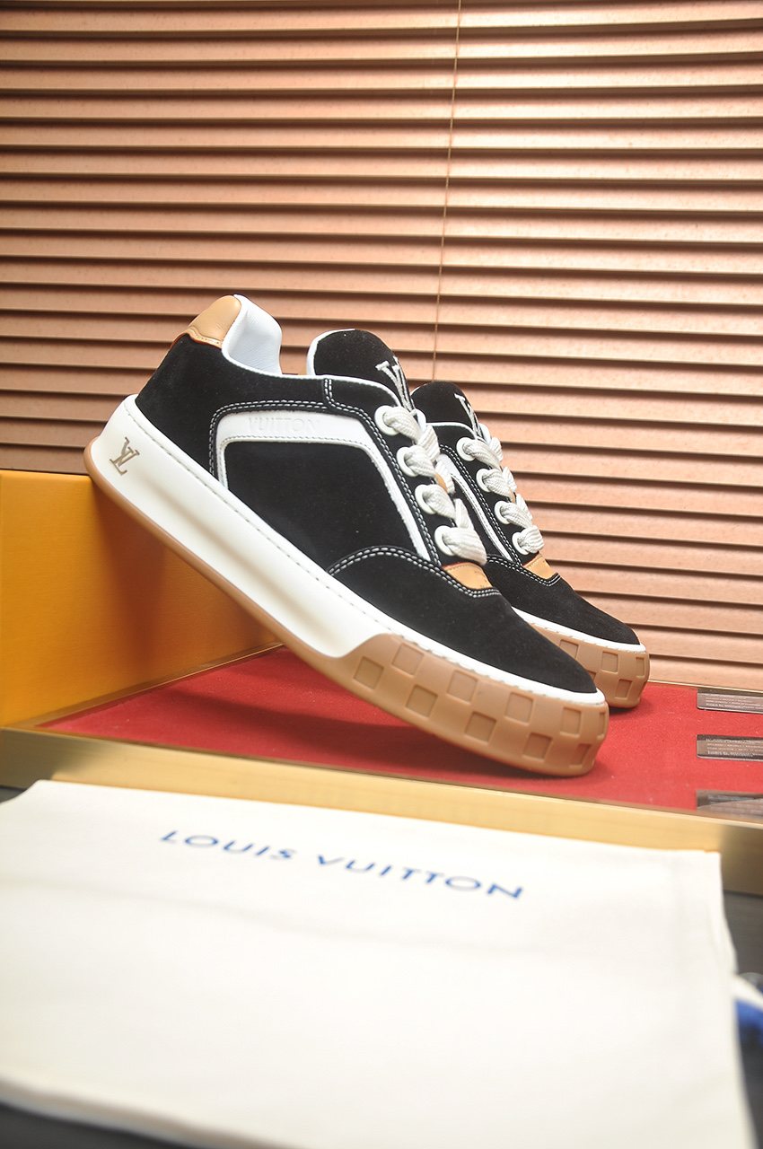 Louis Vuitton Paneled Low-Top Sneakers — front