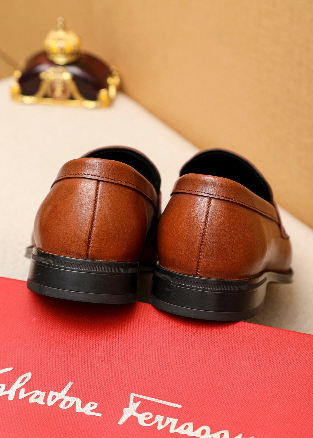 Ferragamo Leather Bit Loafers — back