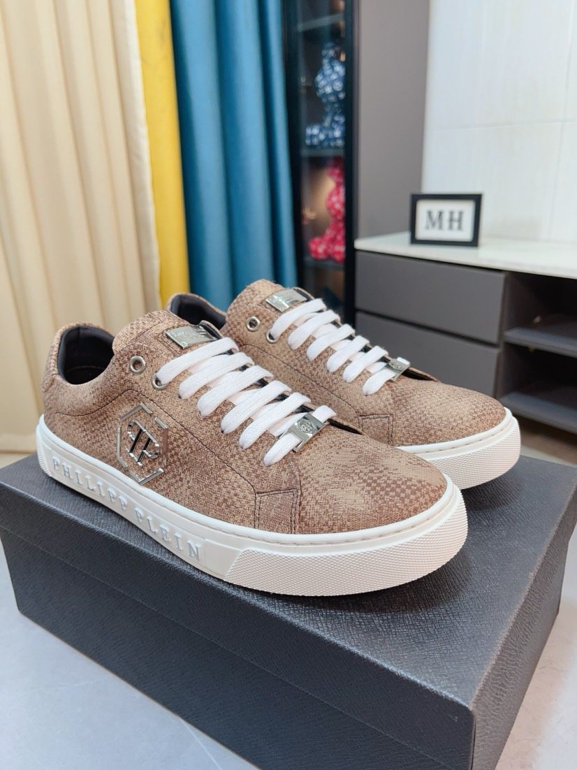 PHILIPP PLEIN Textured Low-Top Sneakers — hero