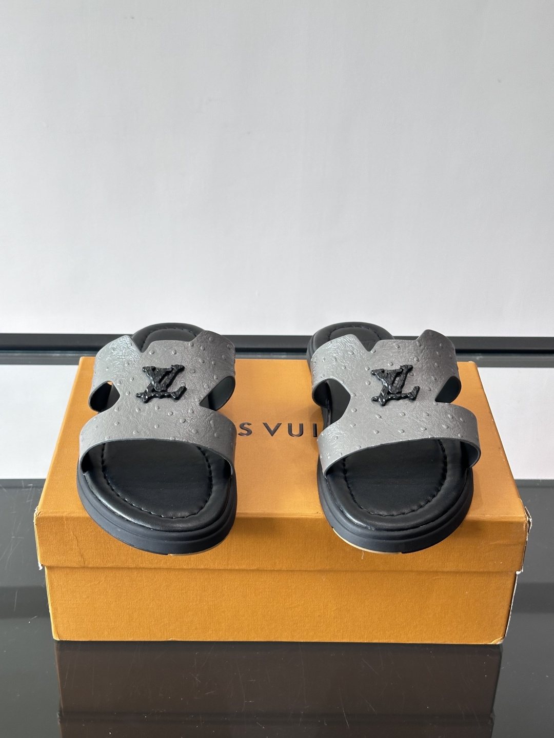 Louis Vuitton Isola Monogram Slide Sandals — front