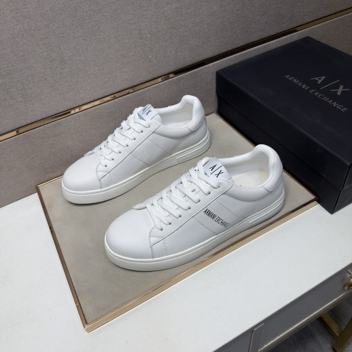 Armani Exchange Low-Top Logo Sneakers — side