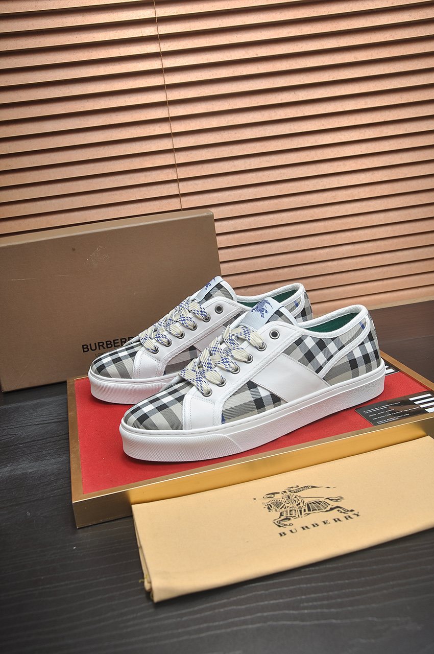 Burberry Check Low-Top Sneakers — hero