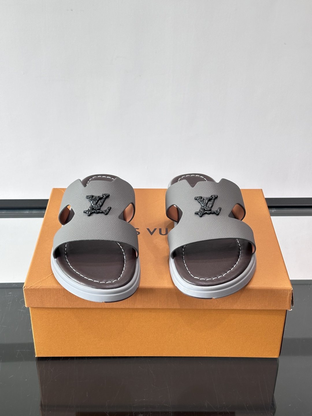 Louis Vuitton Isola Monogram Slide Sandals — front