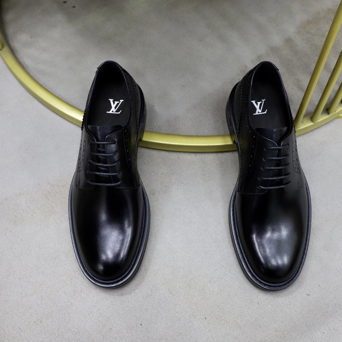 Louis Vuitton Brown Lace-Up Dress Shoes — front