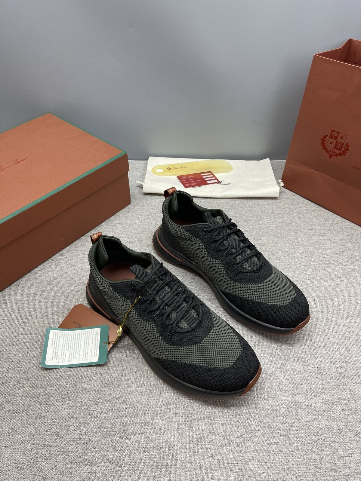 Loro Piana Tennis Walk Low-Top Sneakers — front