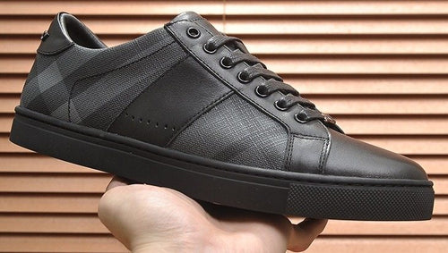 Burberry Check-Panel Low-Top Sneakers — front