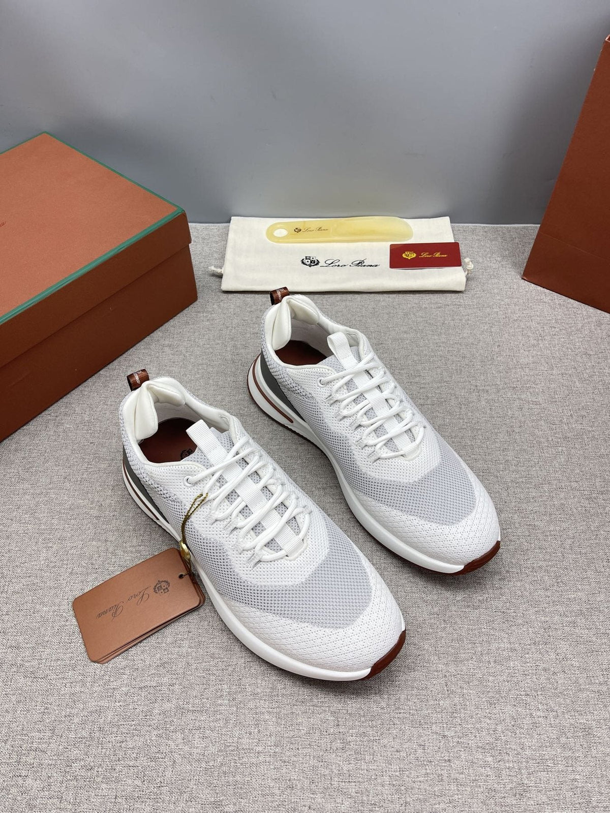 Loro Piana Tennis Walk Low-Top Sneakers — front