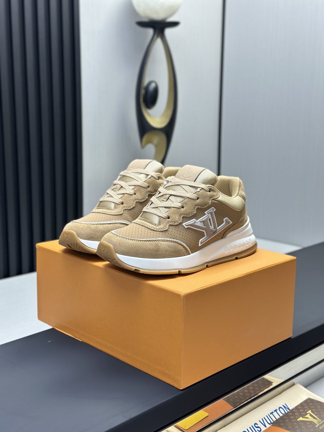 Louis Vuitton Low-Top Lace-Up Sneakers — front