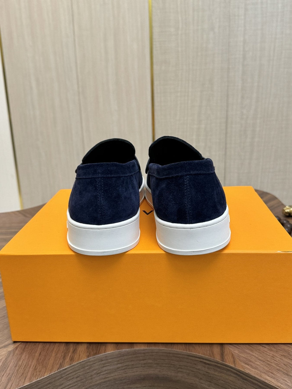 Louis Vuitton Textured Slip-On Sneakers — back