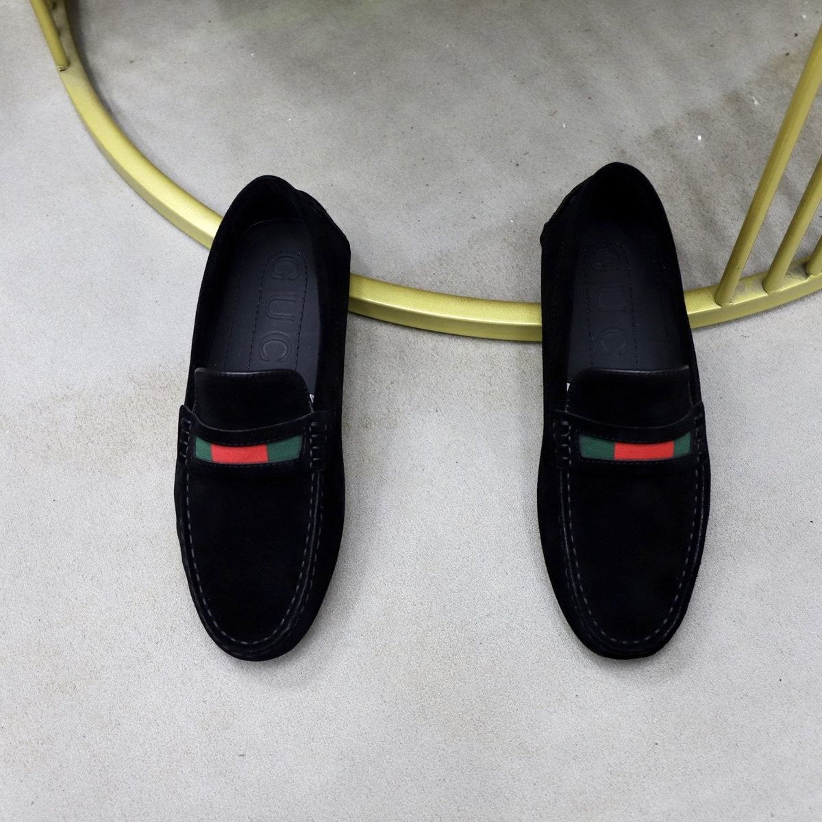 Gucci Men’s Stripe Slip-On Loafers — hero