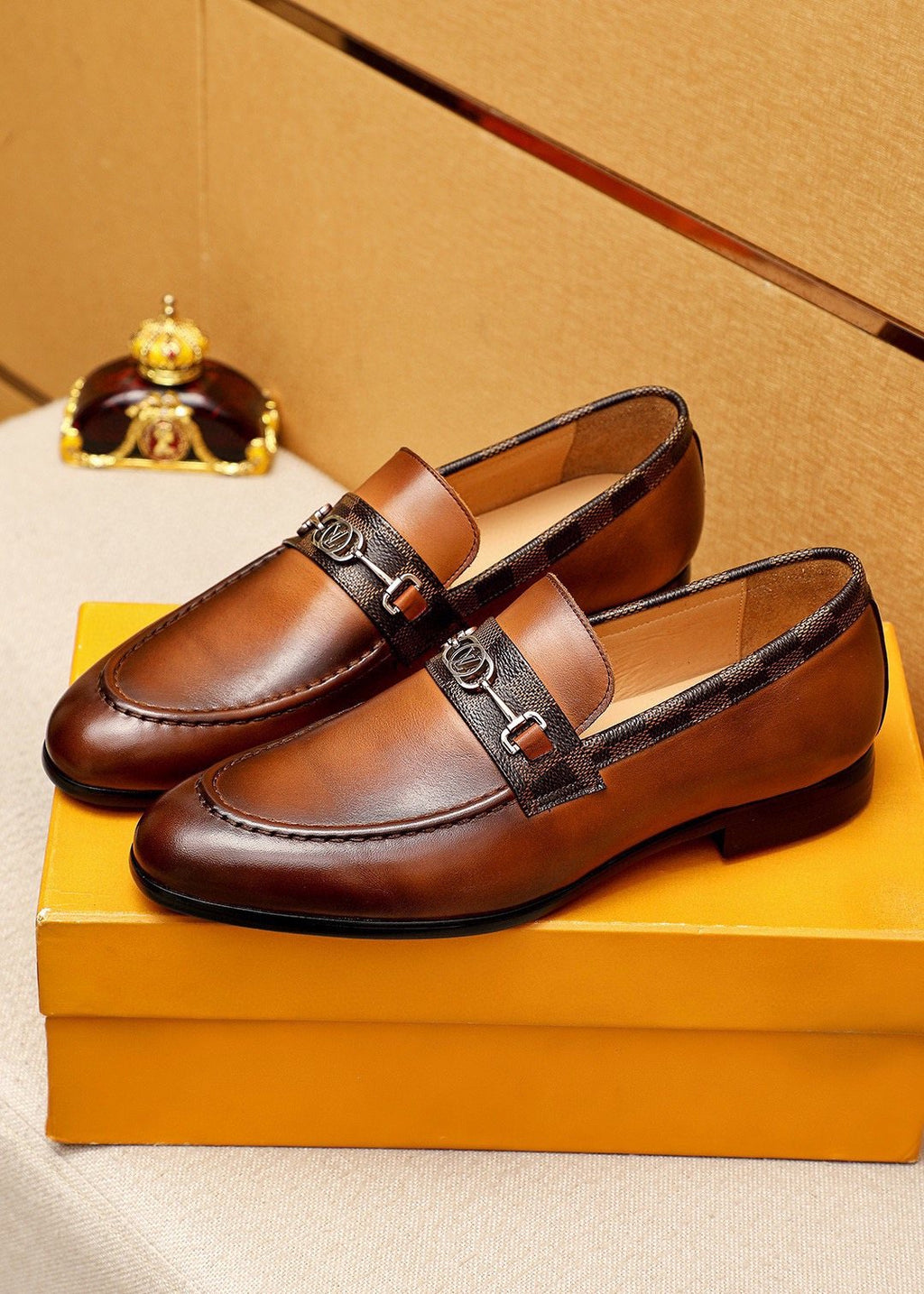 Louis Vuitton Metal Buckle Loafers — front