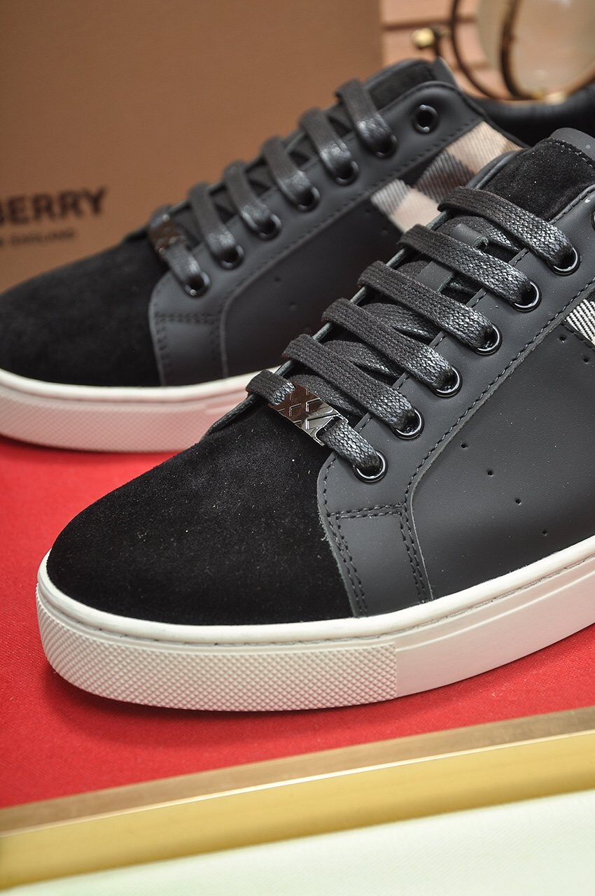Burberry Check Panel Low-Top Sneakers — front