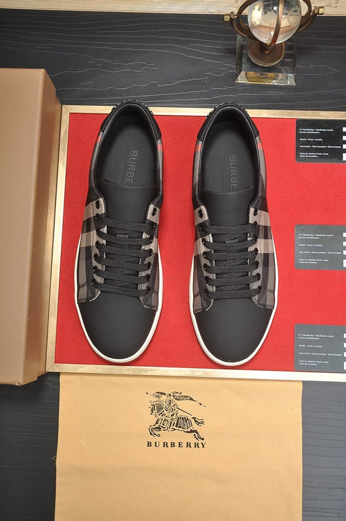 Burberry Black Check Sneakers — hero