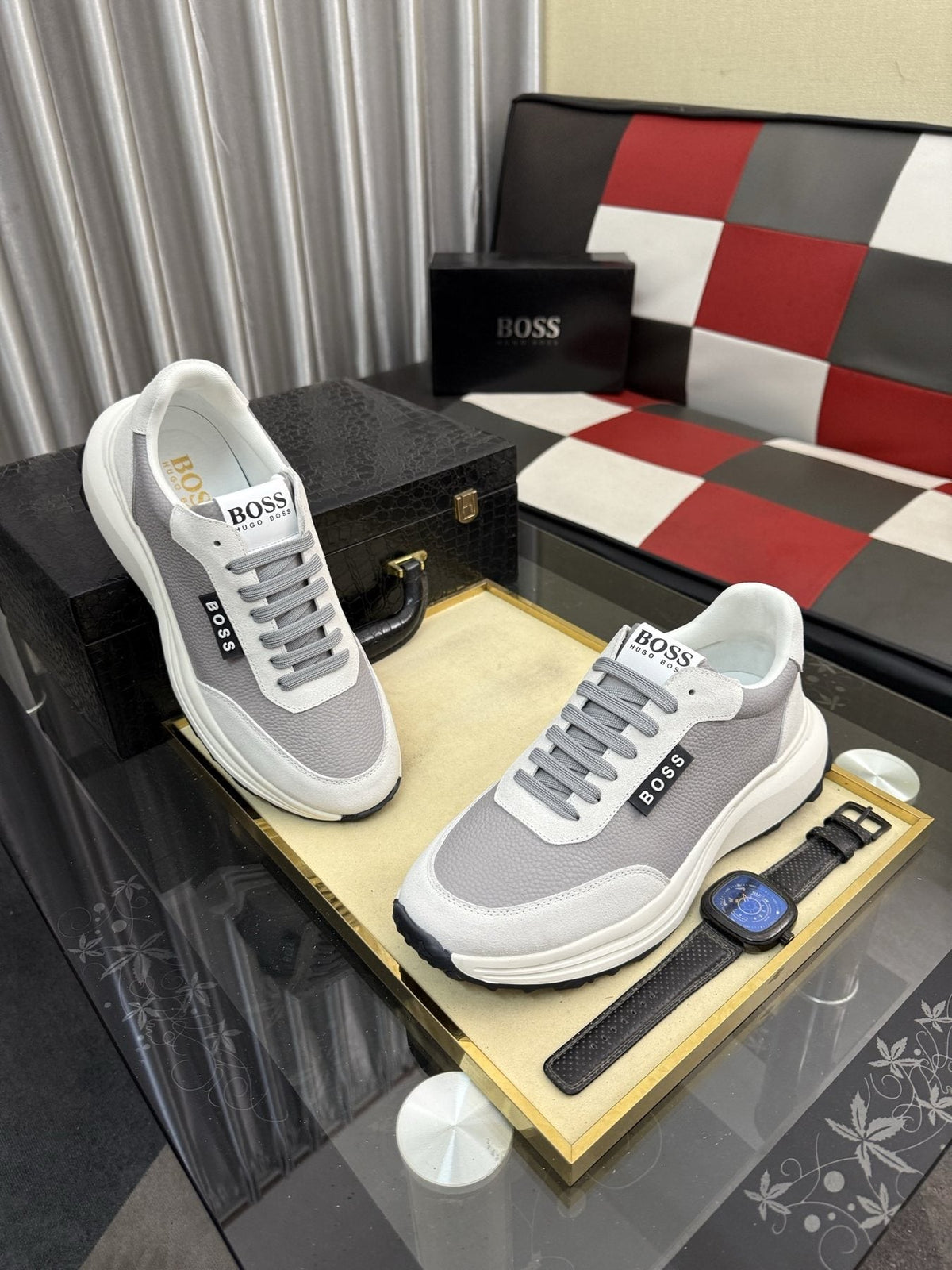 BOSS Panel Low-Top Sneakers — front