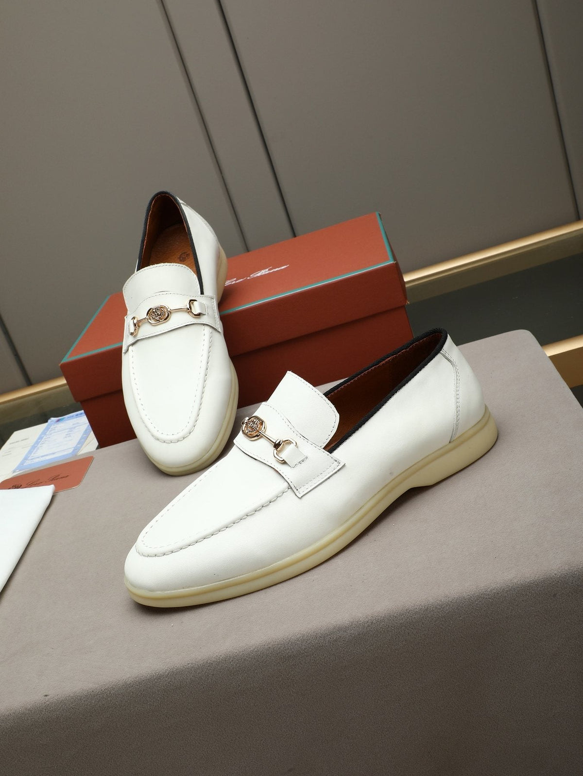 Loro Piana Men’s Bit Loafers — front