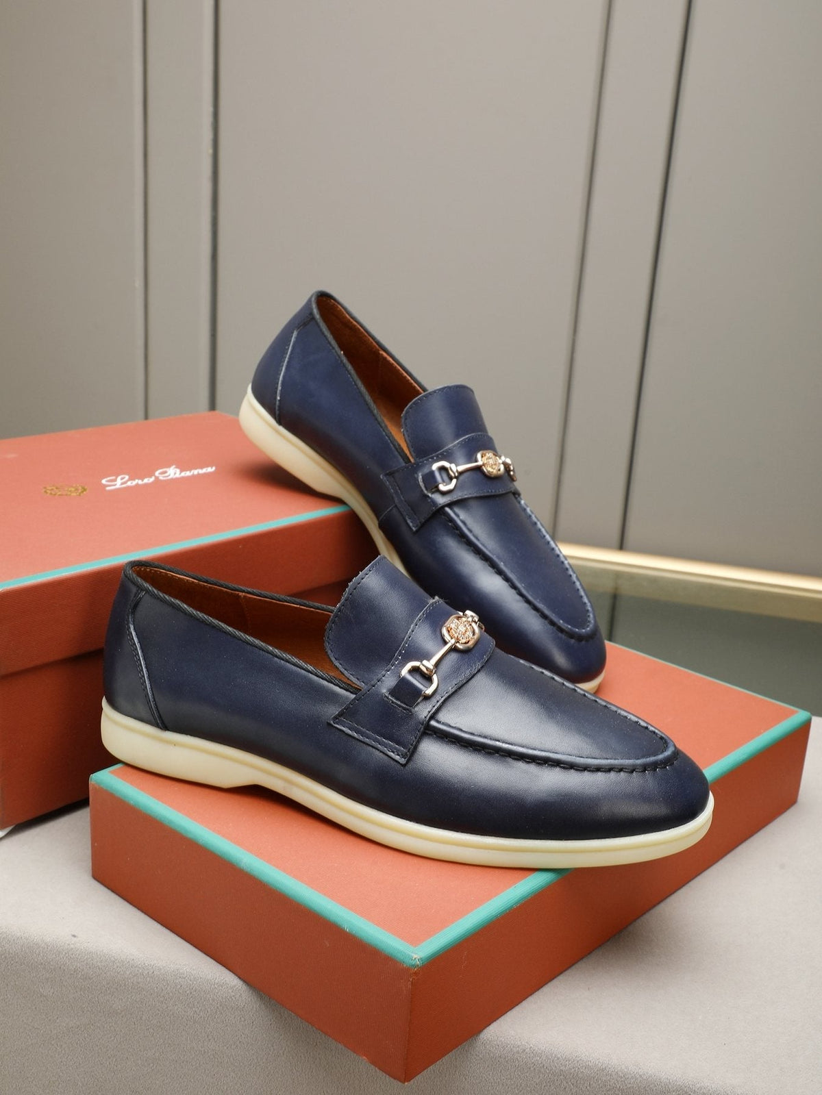 Loro Piana Men’s Bit Loafers — front