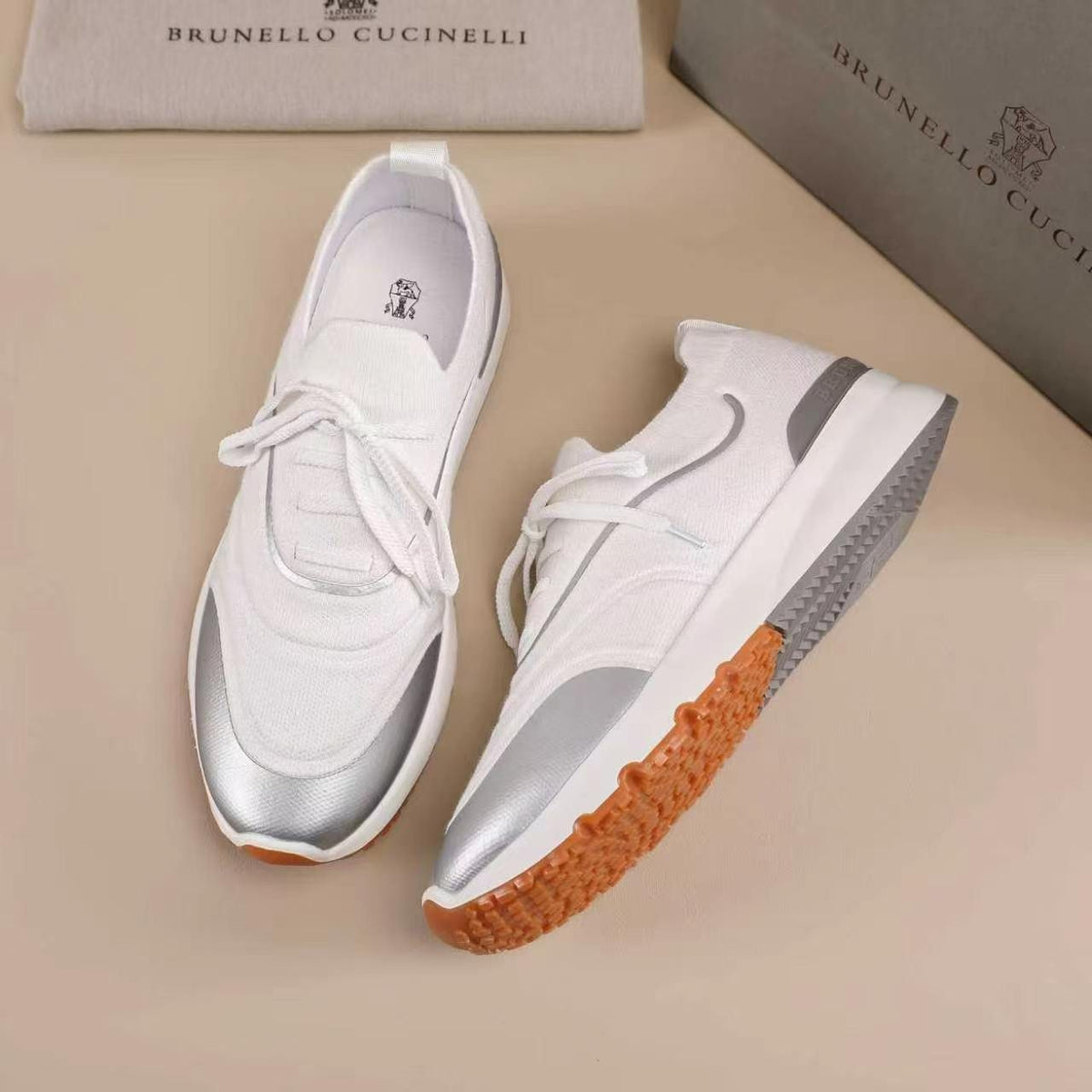 Brunello Cucinelli Panel Low-Top Sneakers — front