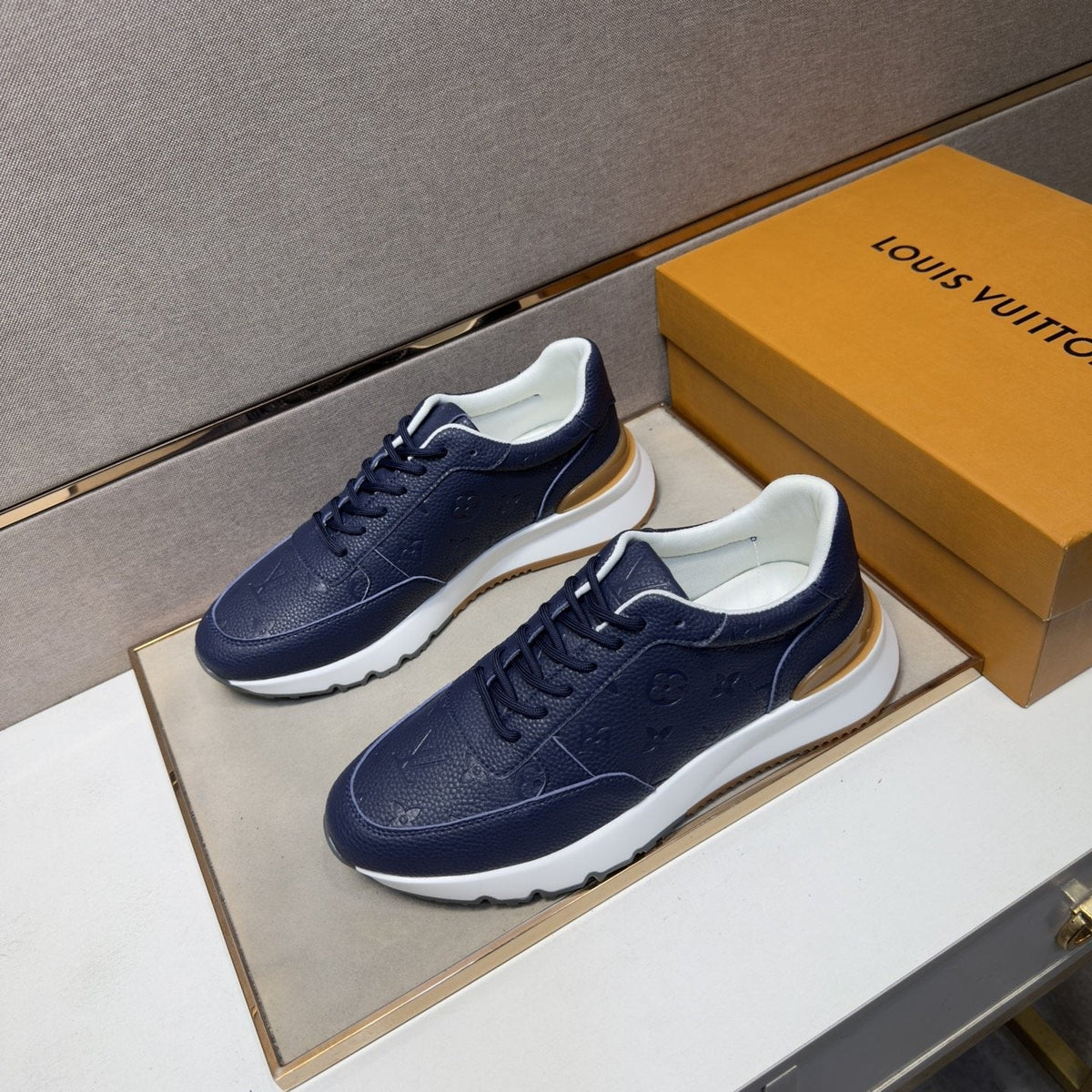 Louis Vuitton Textured Low-Top Sneakers — front