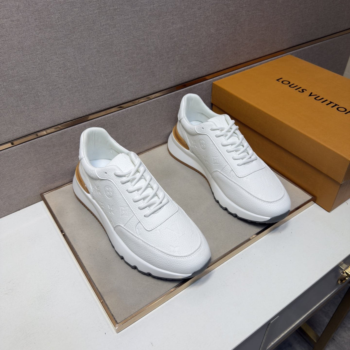 Louis Vuitton Textured Low-Top Sneakers — front