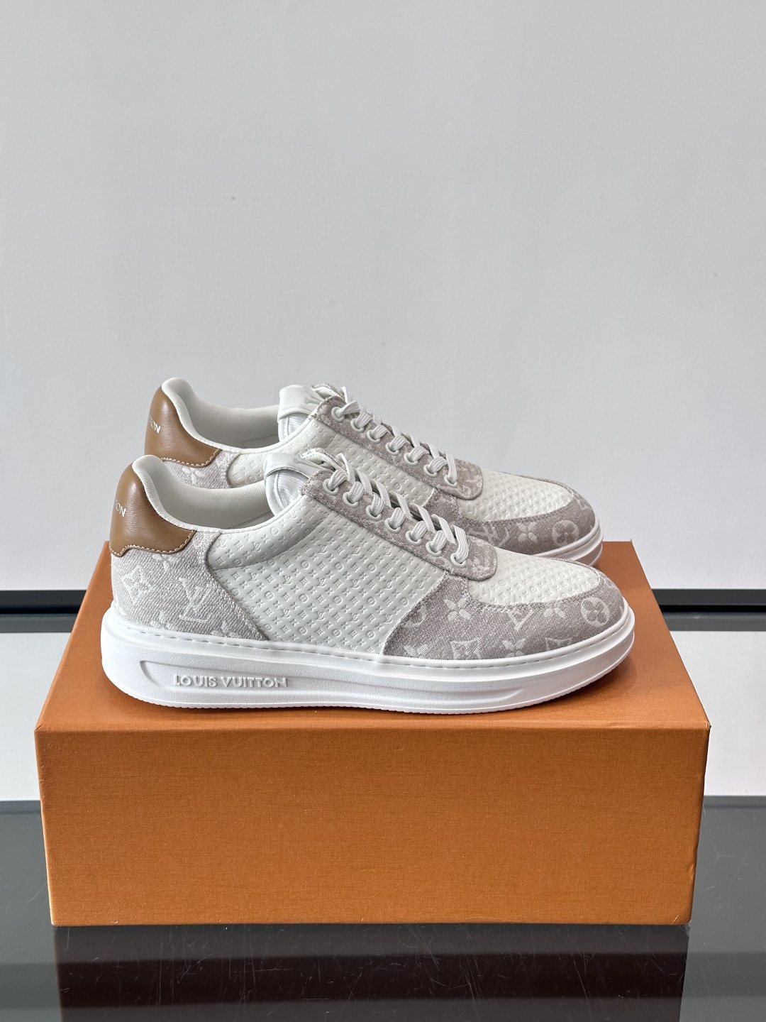Louis Vuitton Monogram Panel Low-Top Sneakers — front