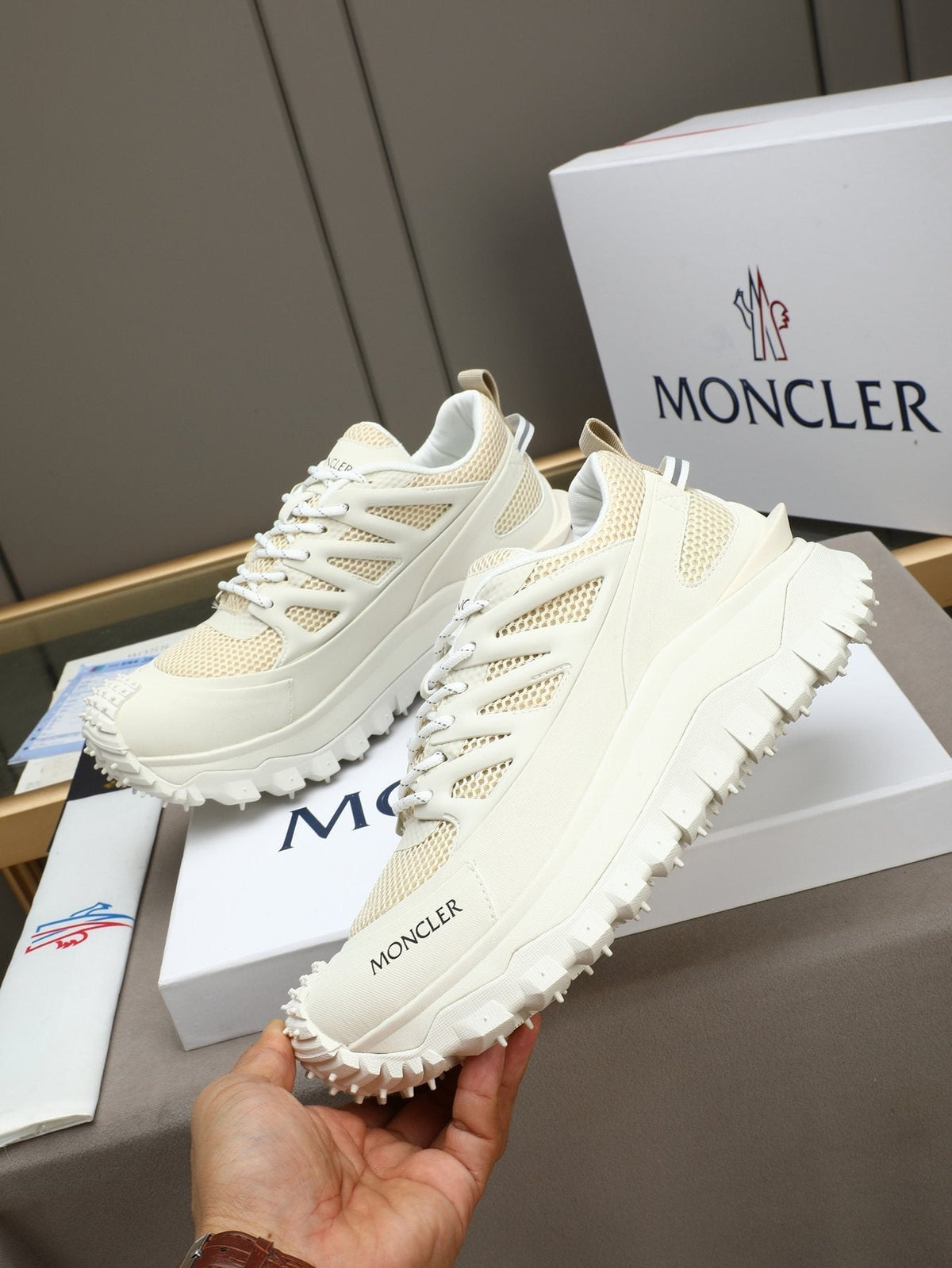 Moncler Lug-Sole Trail Sneakers — front