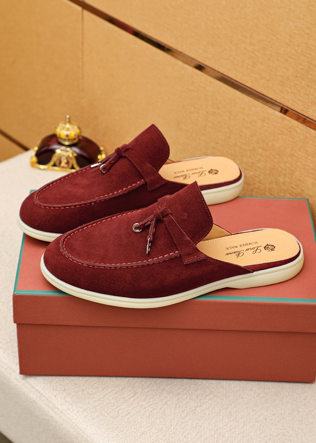 Loro Piana Tassel Backless Loafers — front