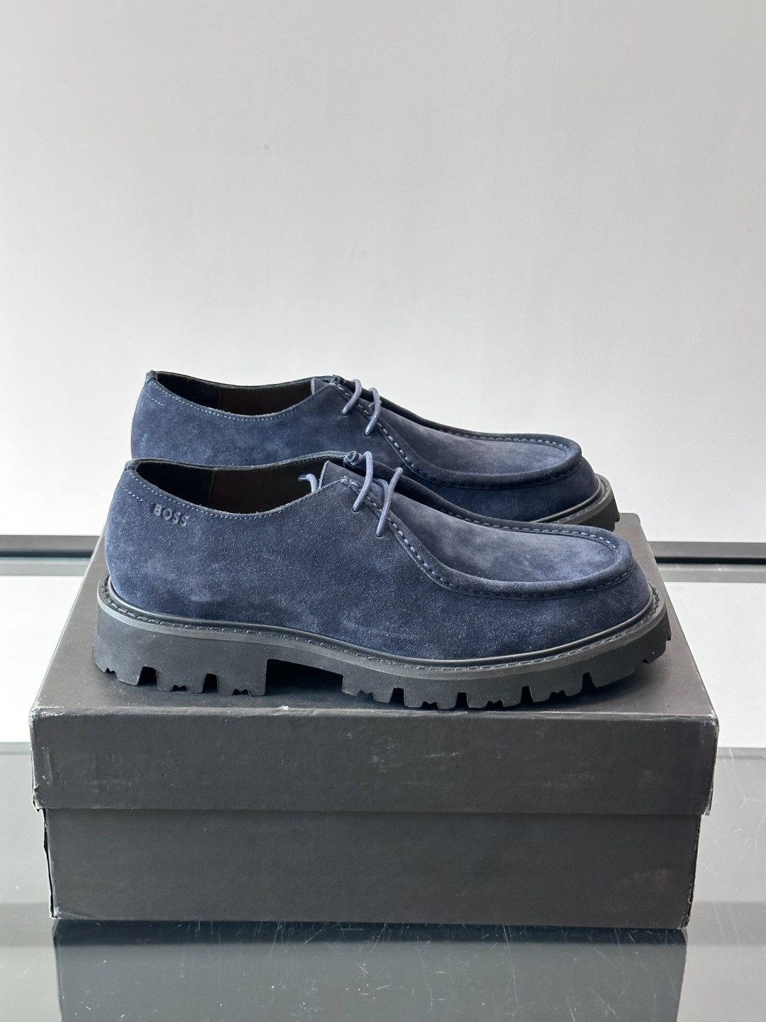 BOSS Suede Lug Sole Derby Shoes — side