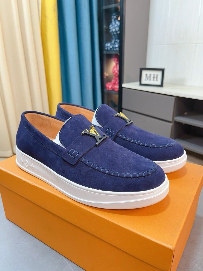 Louis Vuitton Moc-Toe Slip-On Loafers — front