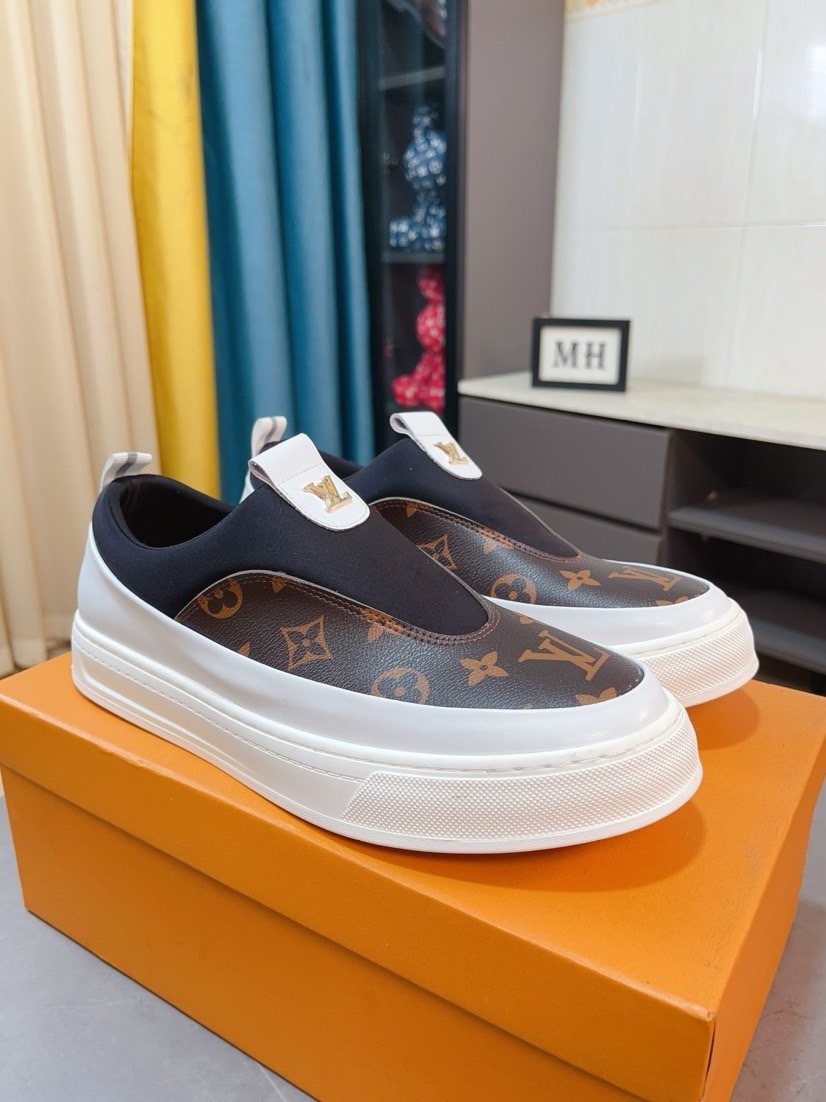Louis Vuitton Monogram Slip-On Sneakers — front