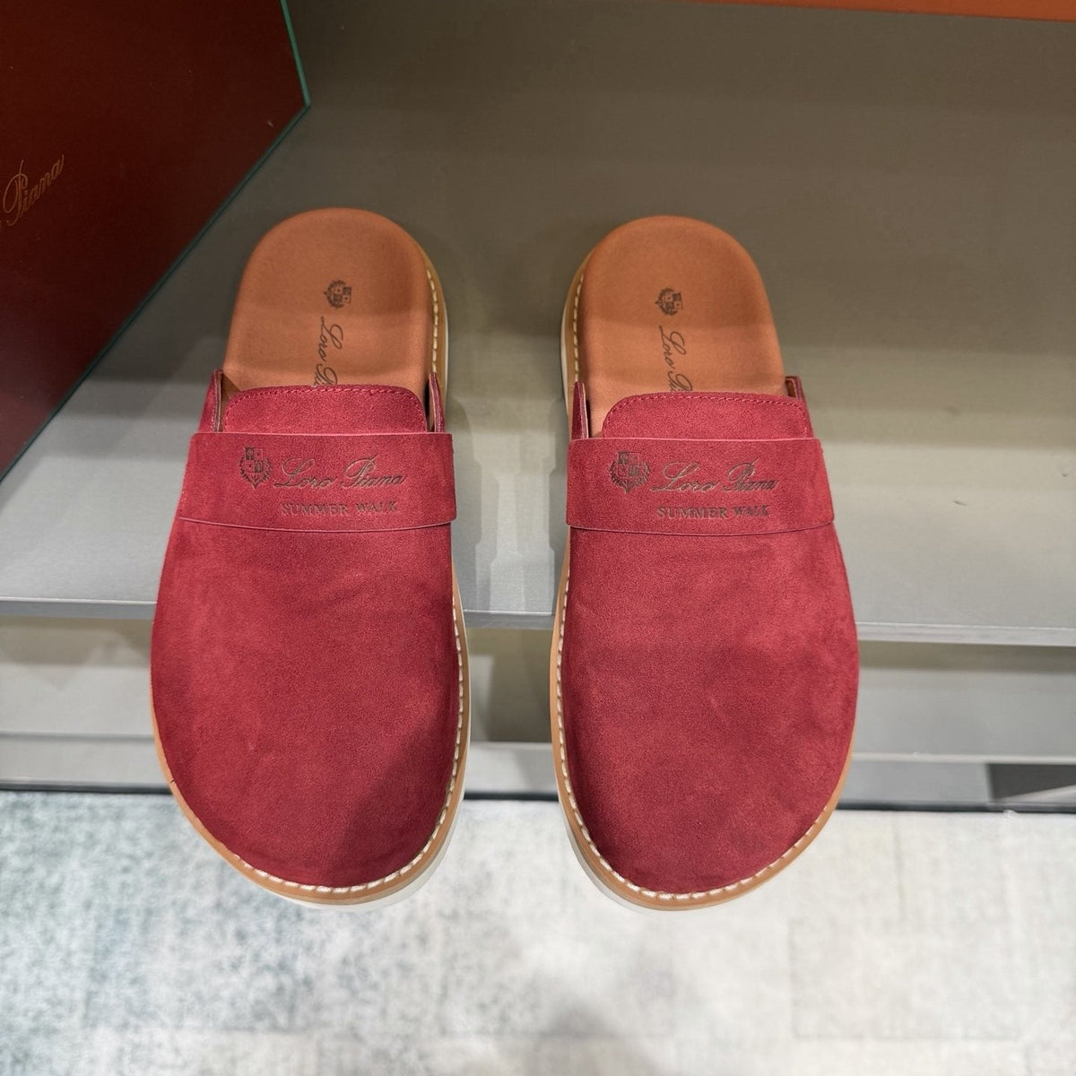 Loro Piana Open-Back Loafer Mules — front