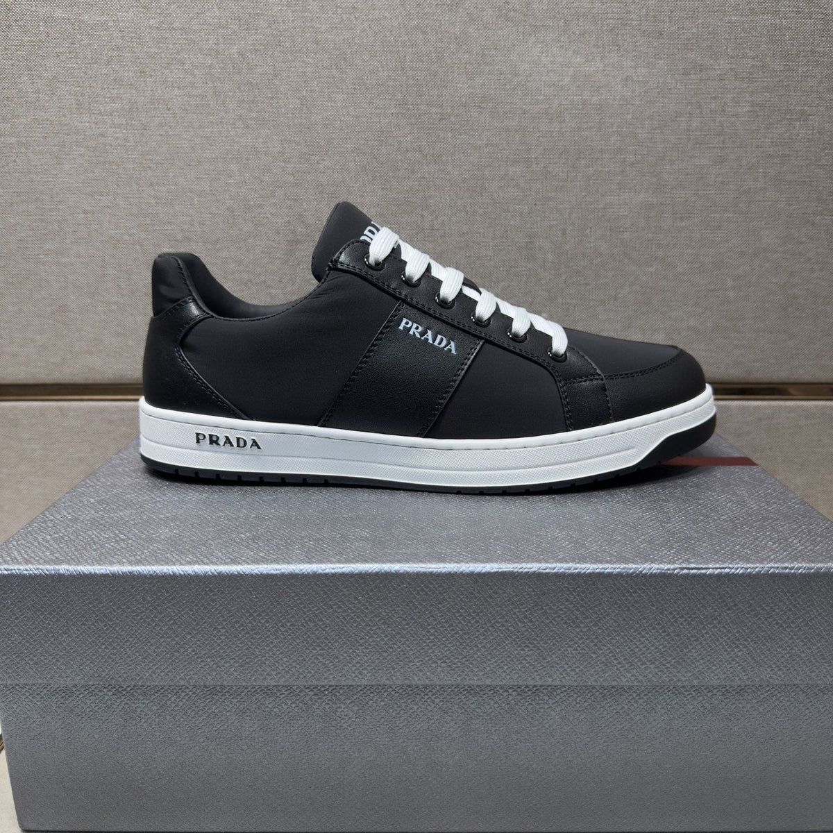 Prada Men's Low-Top Lace-Up Sneakers — front