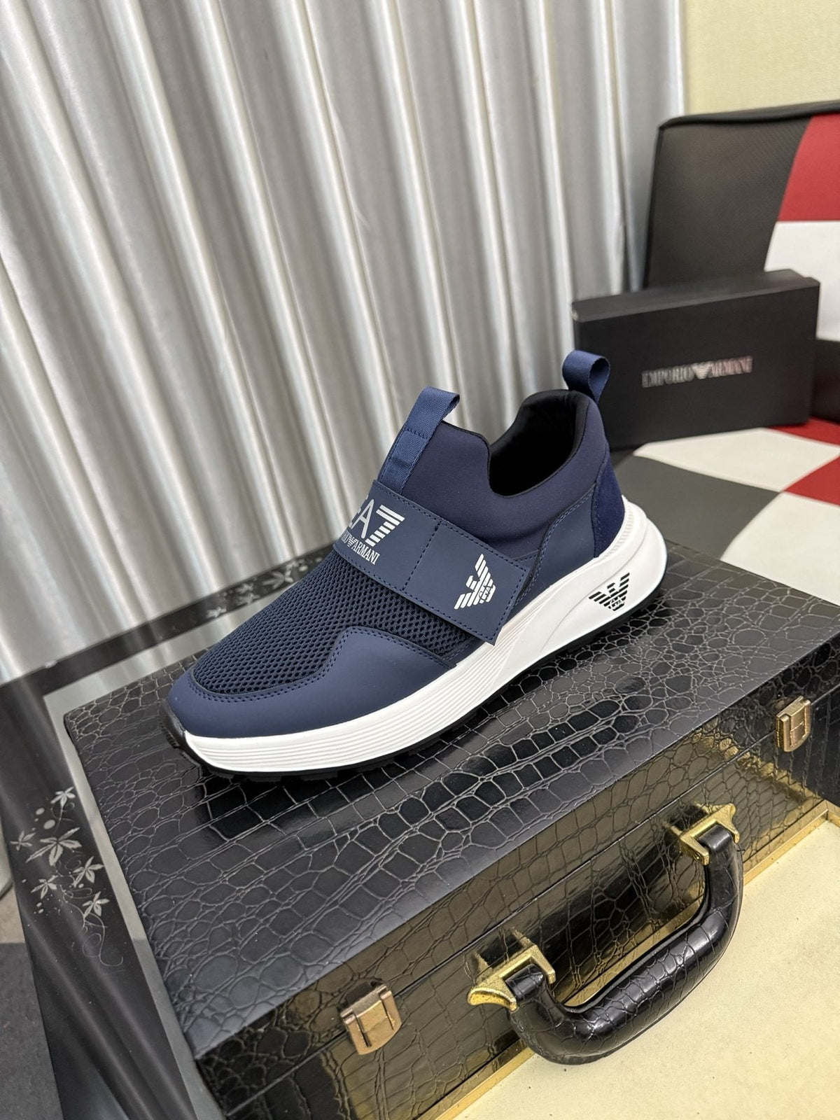 Armani EA7 Mesh Slip-On Sneakers — front
