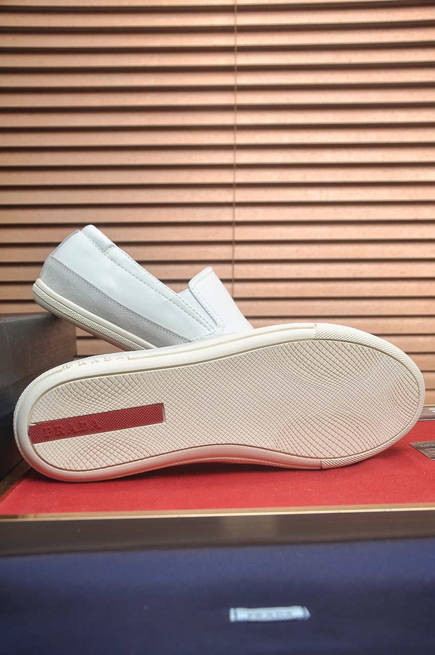 Prada Men’s Smooth Slip-On Shoes — side