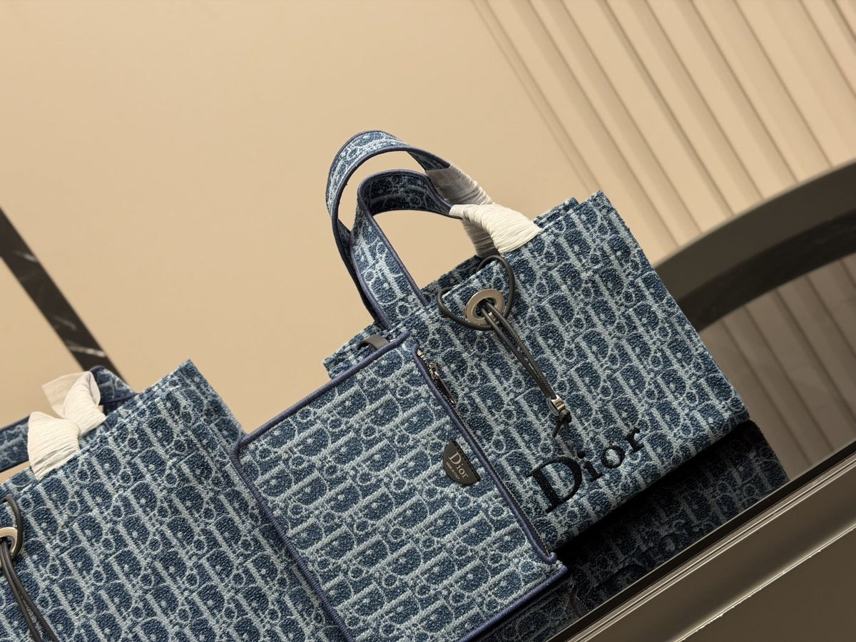 Dior Book Tote Blue Monogram Tote Bag — comparison