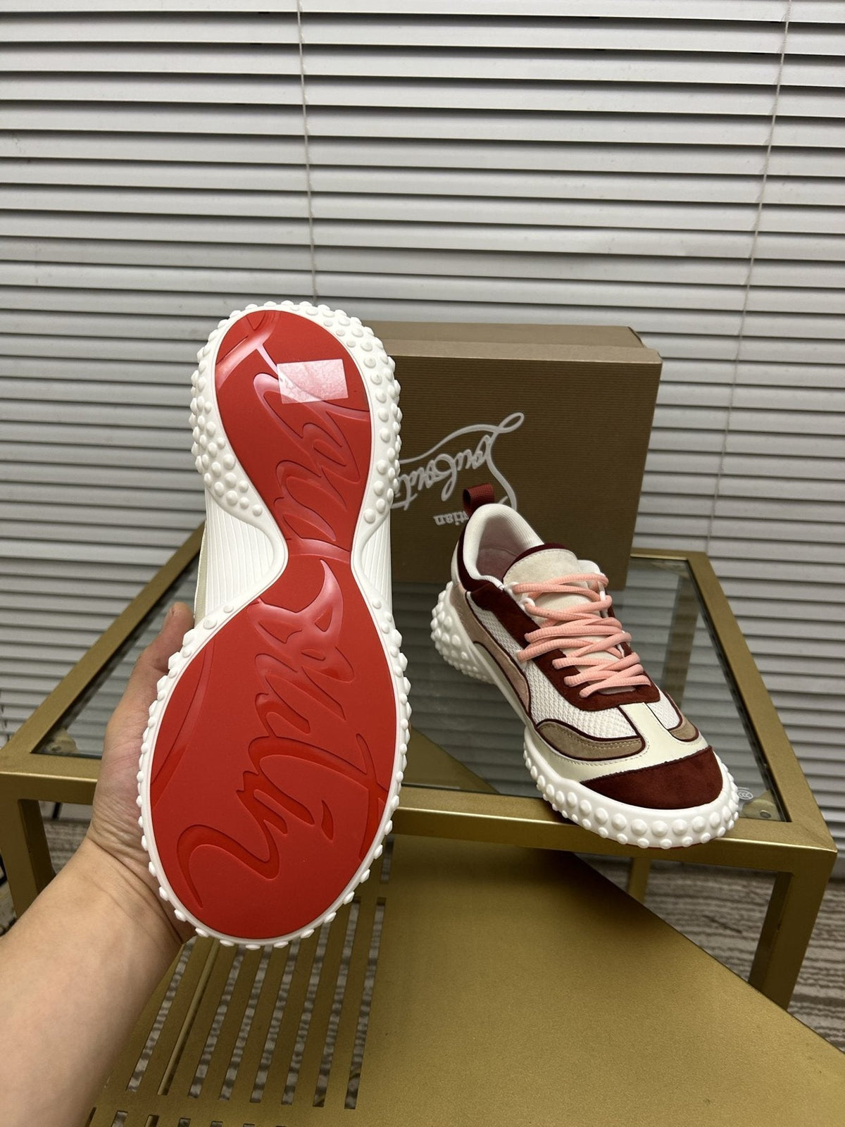 Christian Louboutin Contrast Trim Sneakers — front